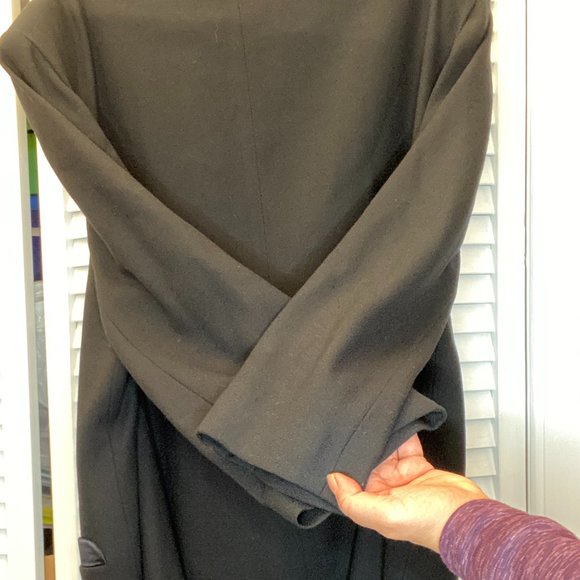 Oleg Cassini women wool black jacket, six rhinesto - Picture 3 of 9